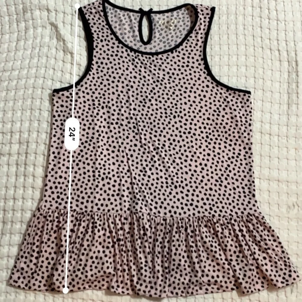 Kate Spade Pajama Set Polka dots Pink and Black size Small - Picture 8 of 10